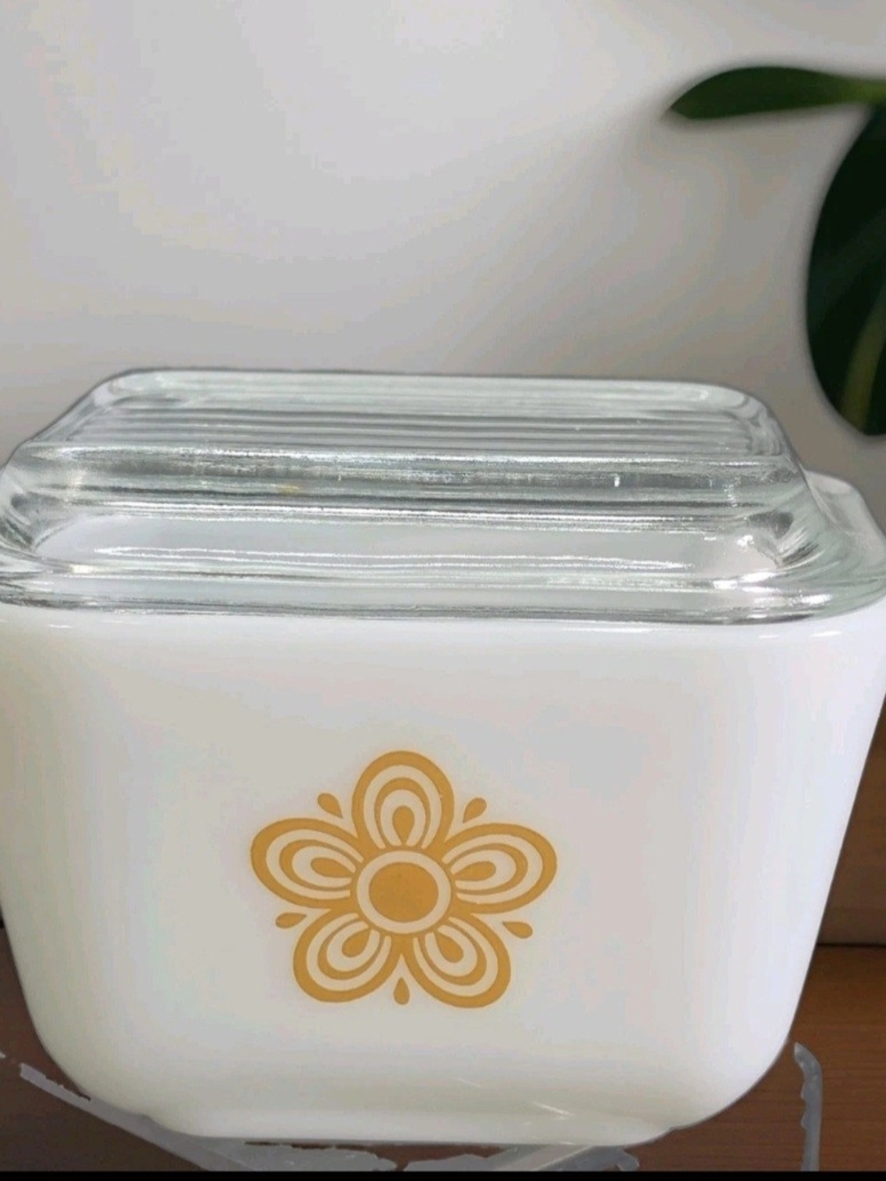 PYREX Butterfly Gold Refrigerator Dish With Lid 501-B ~ Excellent Condition
